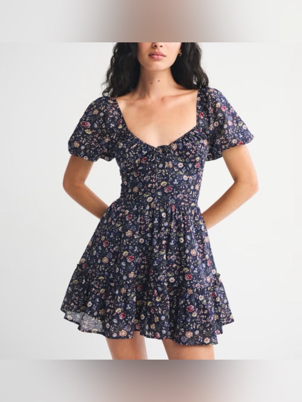 A&F Puff Sleeve Mini Dress